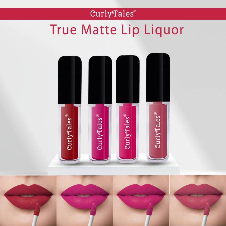 CurlyTales Matte Lipstick Watertight and Weightless With Gluten Free Cruelty Free #CTL0469 Price in India