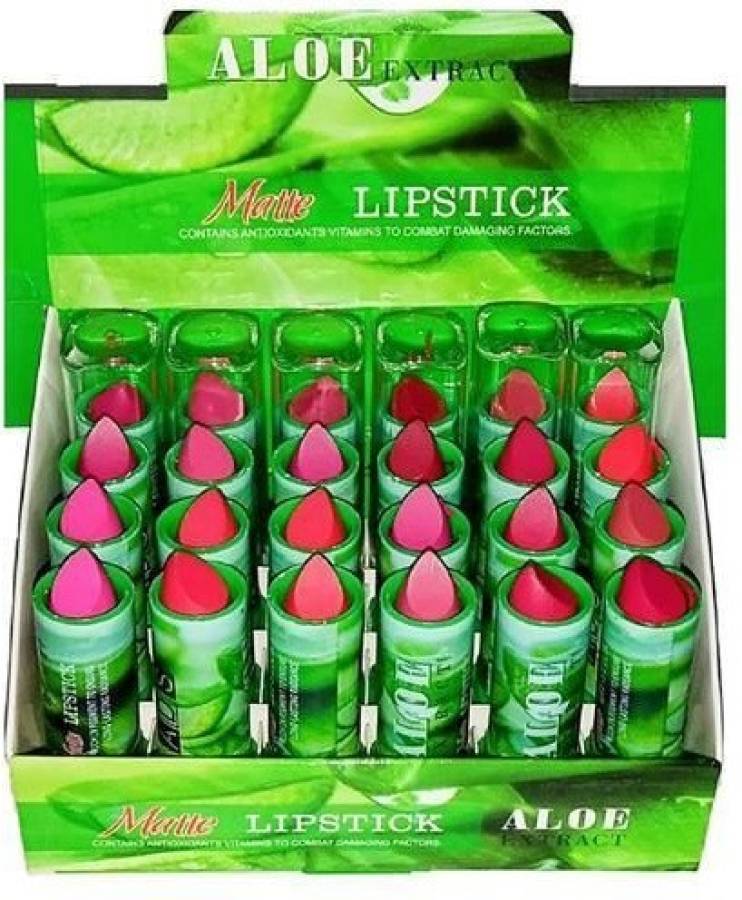 NYN HUDA Insta Beauty Green Tea Creamy Enrich Premium Matte Lipstick Pack of 24 Price in India