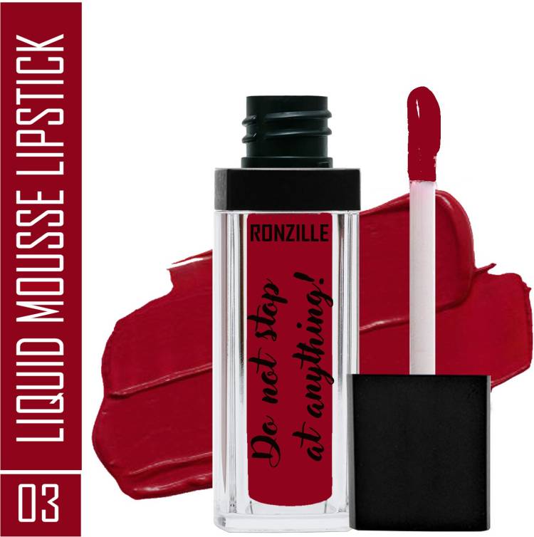 RONZILLE Weightless Liquid mousse Lipstick Infused with Jojoba oil -03 Price in India