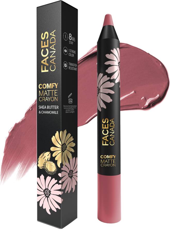 FACES CANADA Comfy Matte Crayon | Chamomile & Shea Butter | No filter 13 2.8g Price in India