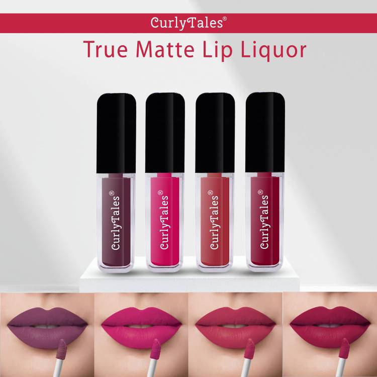 CurlyTales Never Ending Shades of Liquid Matte Lipstick Enriched With Vitamin-E #CTL0358 Price in India