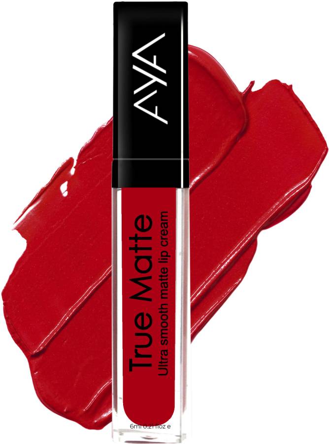 AYA True Matte Liquid Lipstick, Ultra Smooth Matte Lip Cream, 02 Blood Red, 6ml Price in India