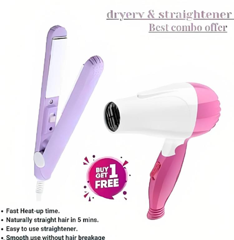 FRIPPE Hair Dryer + Hair Statenor (1000W MULTICOLOR) Hair Dryer Price in India