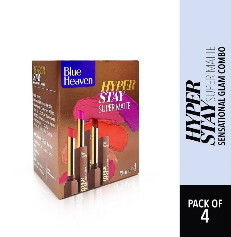 BLUE HEAVEN Hyperstay Supermatte Lipstick Sensational Glam Combo Price in India
