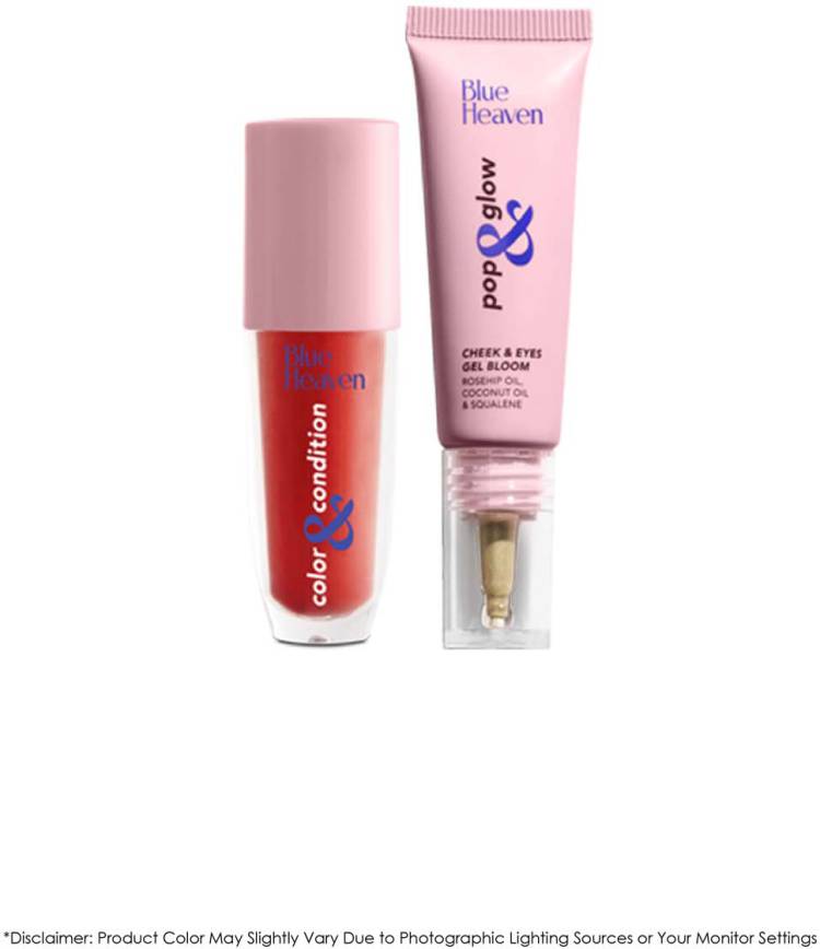 BLUE HEAVEN Rise & Shine, Brunch Babe lip tint with highlighter for face makeup�� 12.2ml Price in India