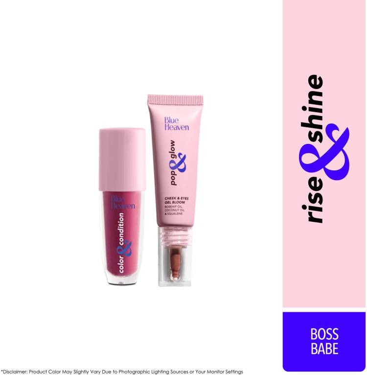 BLUE HEAVEN Rise & Shine, Boss Babe lip oil and cheek tint for women 12.2ml Price in India