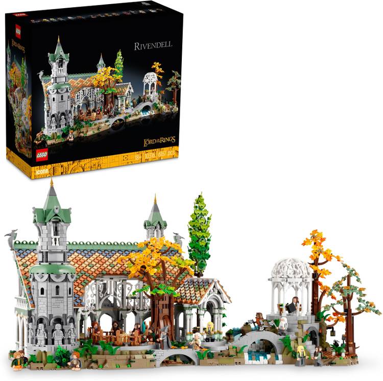 LEGO 10316 Icons The Lord Of The Rings : Rivendell (6167 Blocks) Model Building Kit