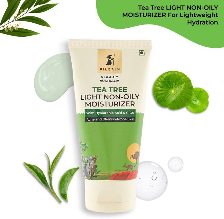 Pilgrim Tea Tree Non Oily Moisturizer With Hyaluronic Acid & CICA For Acne-Prone Skin Price in India