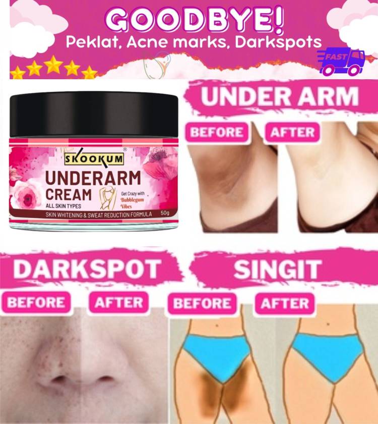 SKOOKUM 100% Natural Dark Underarm Whitening Cream with Lactic Acid Price in India