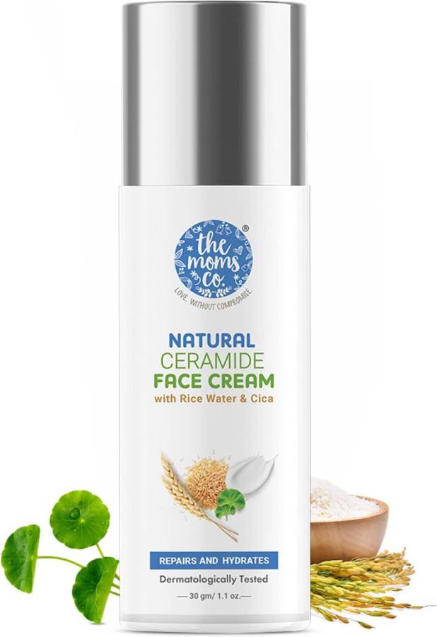 The Moms Co. Natural Ceramide Cream Rice Water, Cica Barrier Repair & Face Moisturization Price in India