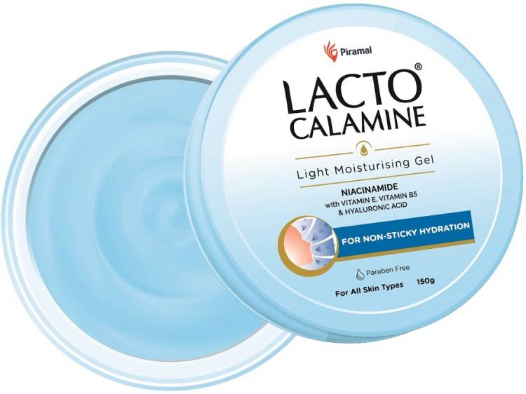 Lacto Calamine Light Moisturising Gel Non-sticky Hydrating Face & Body Gel Hyaluronic & Vit E Price in India