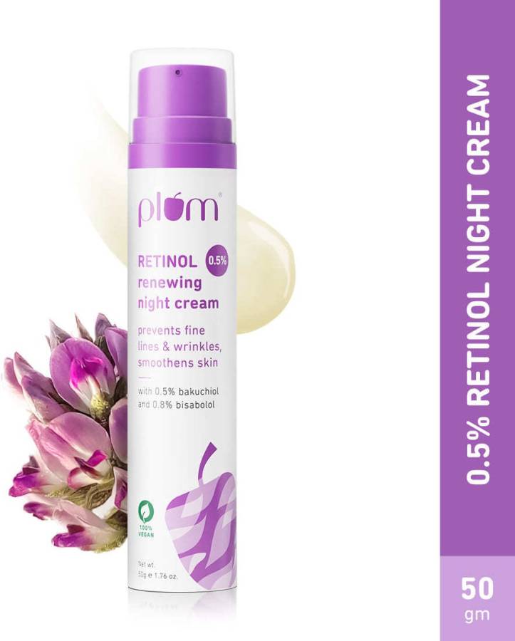 Plum 0.5% Retinol Renewing Night Cream | Prevents Fine Lines & Wrinkles Price in India