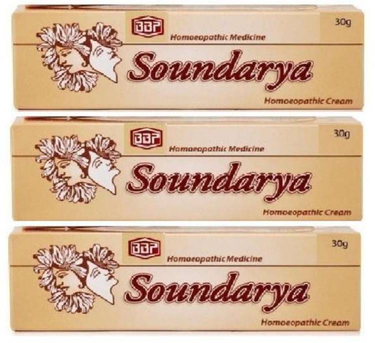 BBP Soundarya Homeopathic Cream - 3 x 30g Packs Price in India