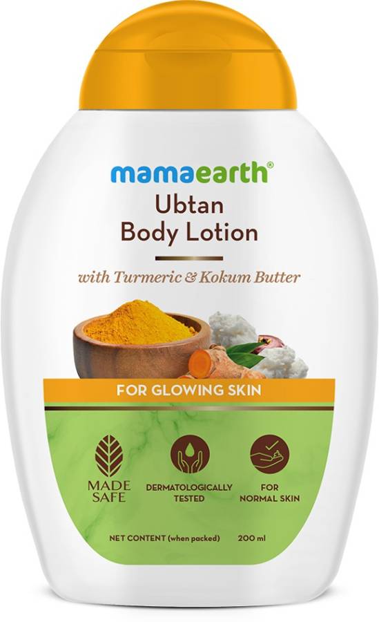 MamaEarth Ubtan Body Lotion with Turmeric & Kokum Butter for Glowing Skin Price in India