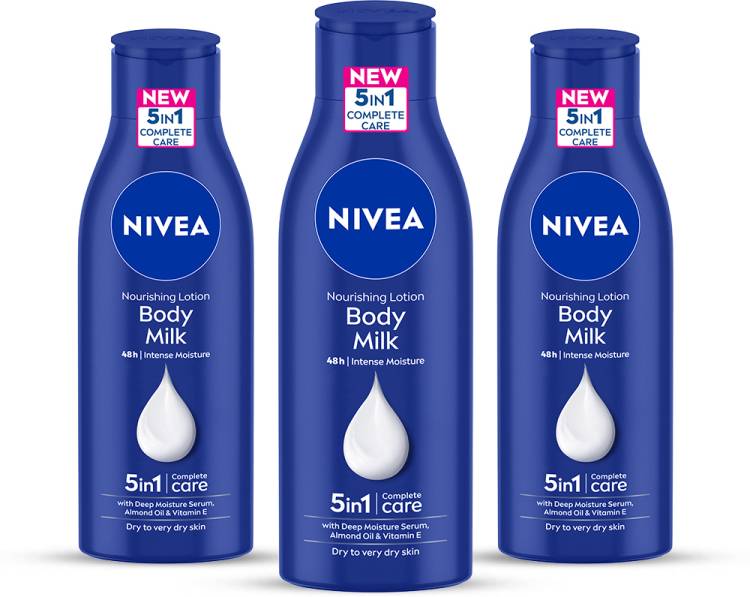 NIVEA Body Milk Nourishing Body Lotion, 200ml (Pack of 3) Price in India