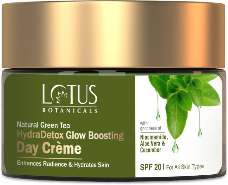 Lotus Botanicals Natural Green Tea HydraDetox Day Cream SPF 20 with Niacinamide, Boosts Glow Price in India