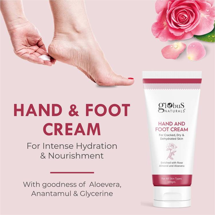 GLOBUS NATURALS Nourishing Hand & Foot Cream, For Dry & Rough Skin Price in India