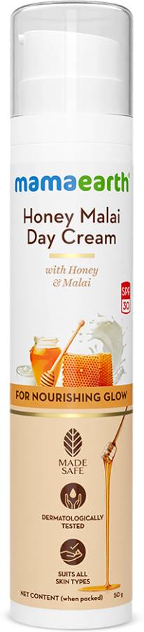 MamaEarth Honey Malai Day Cream with Honey & Malai for Nourishing Glow Price in India
