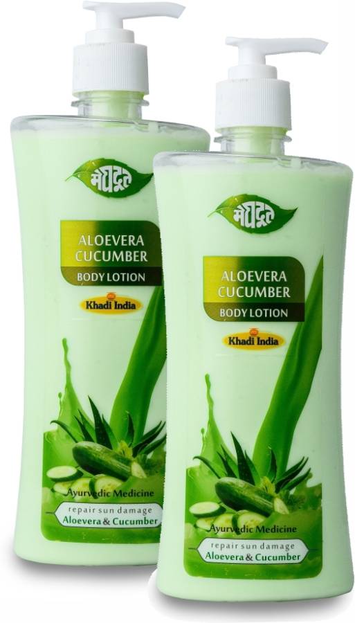 MEGHDOOT Aloevera Cucumber Body Lotion 500ml (Pack of 2) Price in India