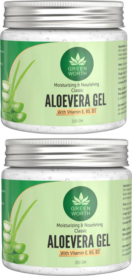 Greenworth GREEN WORTH Pure and Natural Aloe vera Gel for face & skin (Paraben Free) Price in India