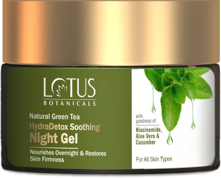 Lotus Botanicals Green Tea HydraDetox Soothing Night Gel with Niacinamide|Nourishes Overnight Price in India