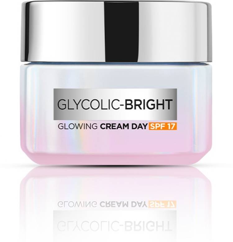 L'Oréal Paris Glycolic Bright Day Cream with SPF 17 | Dark Spot Reduction, 15ml Price in India