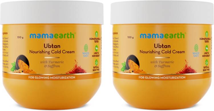 MamaEarth Ubtan Nourishing Cold Cream for Winter with Turmeric & Saffron (Pack of 2) Price in India
