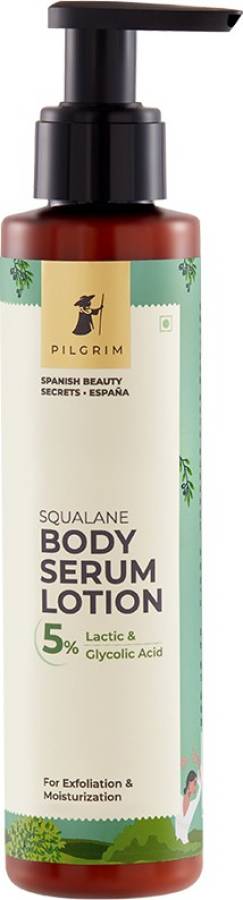 Pilgrim Squalane 5% Lactic & Glycolic Acid Body Serum Lotion For Exfoliation & Soft Skin Price in India