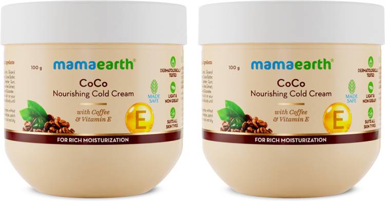 MamaEarth CoCo Nourishing Cold Cream For Dry Skin With Coffee and Vitamin E (Pack of 2) Price in India