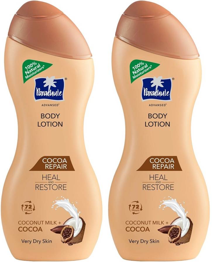 Parachute Advansed Cocoa Repair Body Lotion for Women & Men, 100% Natural, 72h Moisturisation Price in India