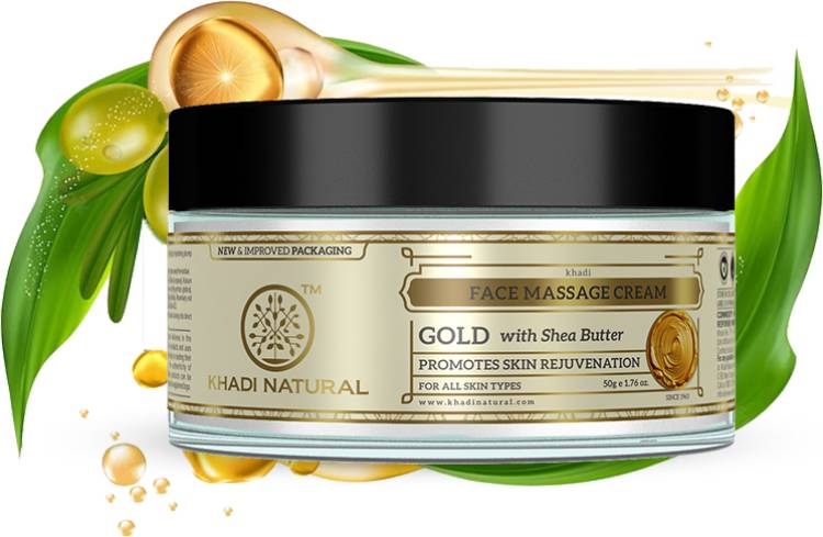 KHADI NATURAL Gold Herbal Face Massage Cream Price in India