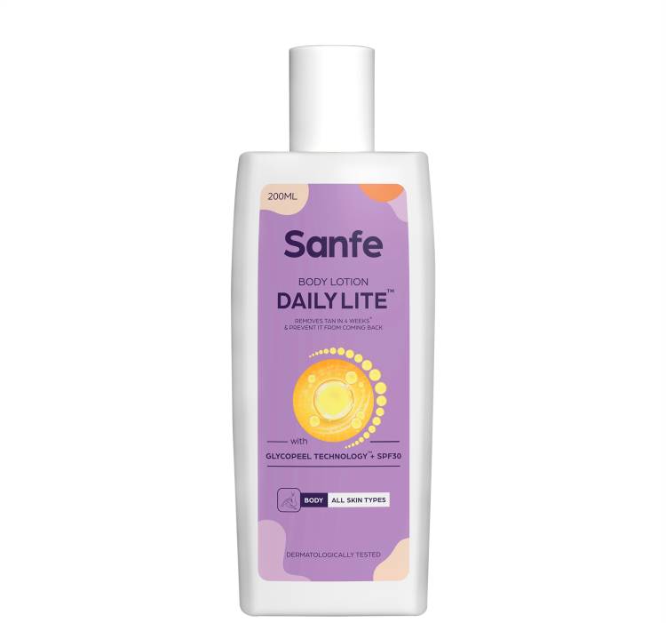 Sanfe DailyLite Body Lotion | Glycopeel Technology & SPF 30 Price in India