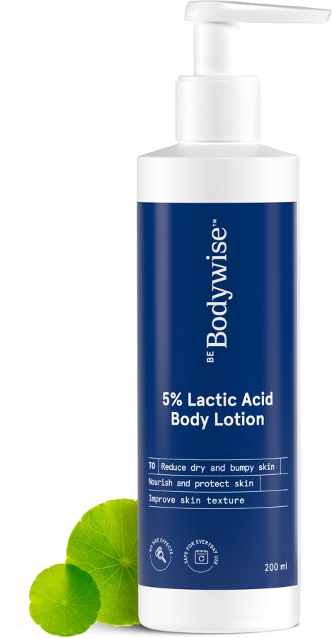 Bodywise 5% Lactic Acid Body Lotion | For Improving Skin Texture & Strawberry Legs Price in India