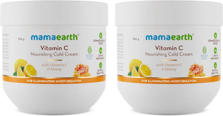 MamaEarth Vitamin C Nourishing Cold Cream for Face & Body with Vitamin C & Honey Pack of 2 Price in India