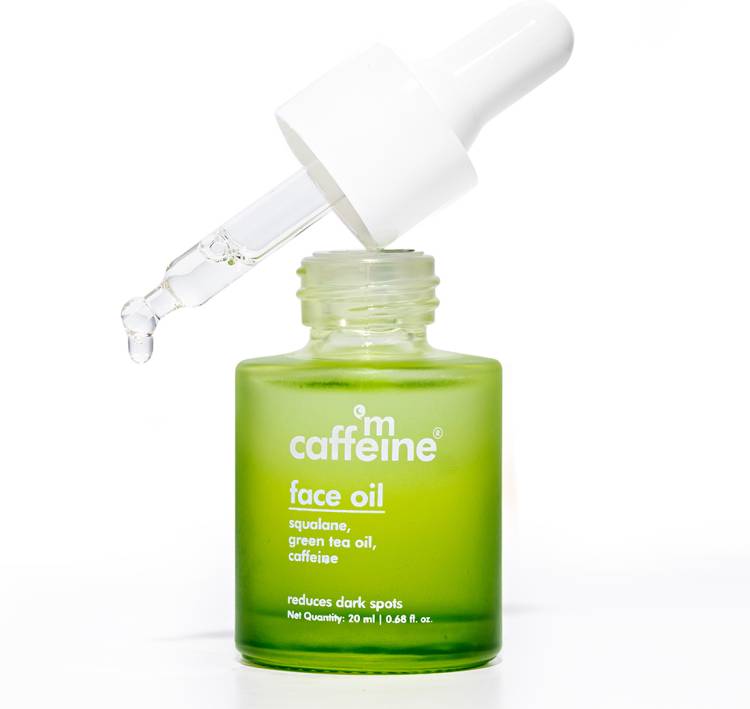 mCaffeine Green Tea & Squalane Face Oil for Dewy Glow | Hydrates, Reduces Dark Spots Price in India