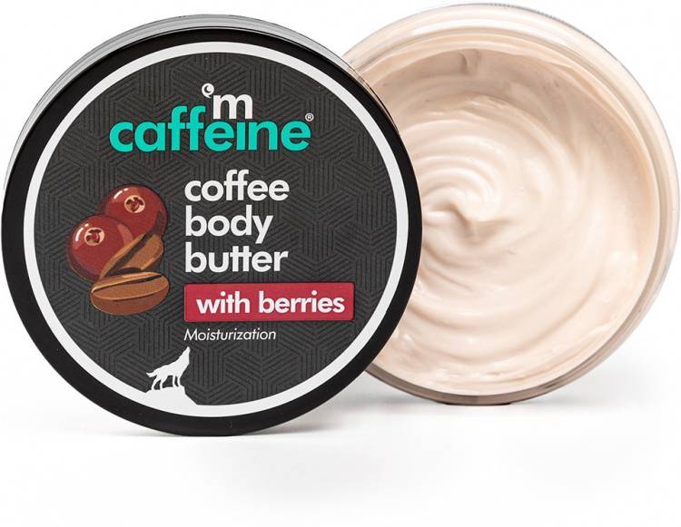 mCaffeine Coffee & Berries Body Butter with Shea Butter | Deep Moisturization for Dry Skin Price in India