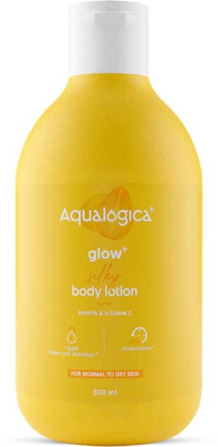 Aqualogica Glow+ Silky Body Lotion with Papaya & Vitamin C for 24hr Moisturization 300 ml Price in India