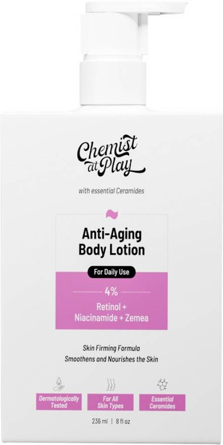 Chemist at Play Anti Aging Body Lotion with Ceramides | 4% Retinol + Niacinamide + Zemea, Price in India