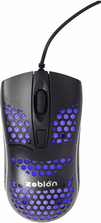 zebion Jazzy Gaming Mouse with RGB Light, Adjustable DPI 800/1000/1800, Wired Optical  Gaming Mouse