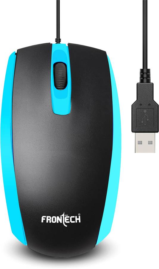 Frontech Wired USB Mouse | 3 Handy Buttons | Scroll Wheel 1000 DPI Wired Optical Mouse