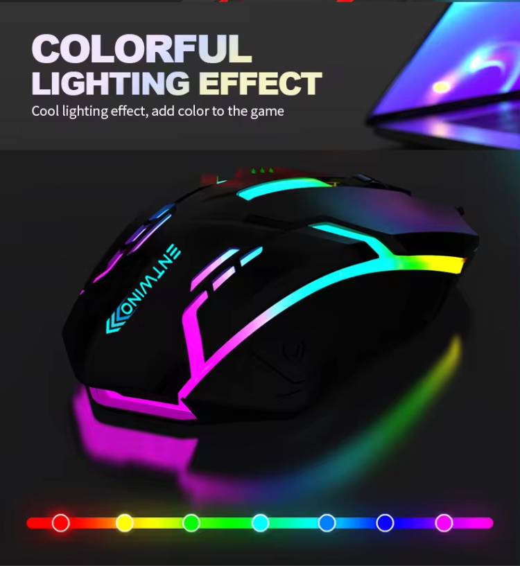 ENTWINO D1-Black001 Wired Optical  Gaming Mouse