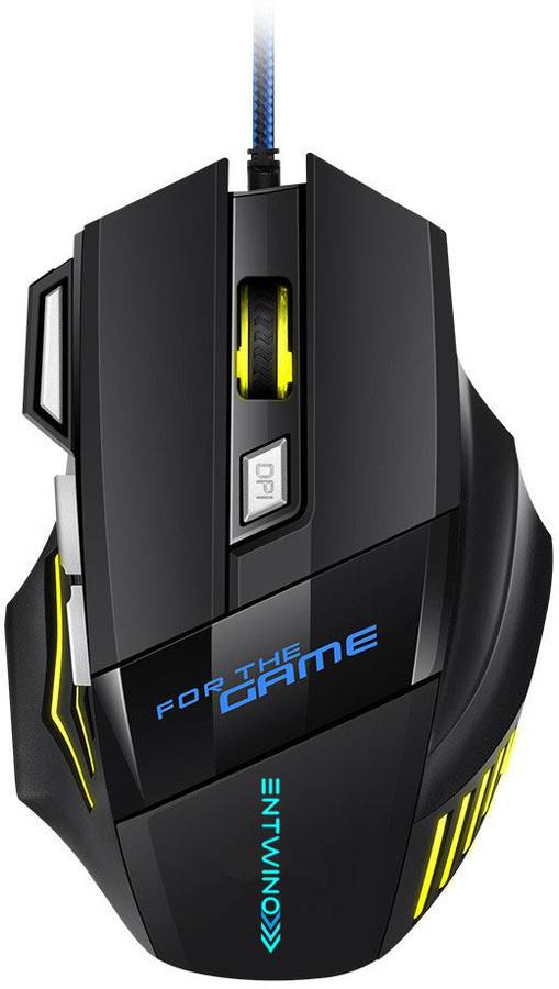 ENTWINO iMiceX7 Gaming Mouse 7 Buttons RGB Light Sports Design For Laptops & PC, Braided Wired Optical  Gaming Mouse