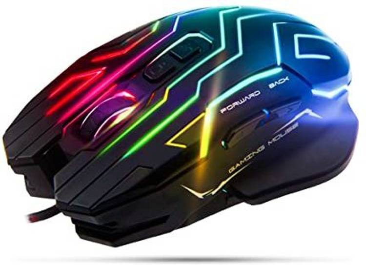 KUPAMINFOTECH Wired Gaming Mouse MT-GM22 Black, 200-4800 DPI, Ergonomically Designed Wired Optical  Gaming Mouse