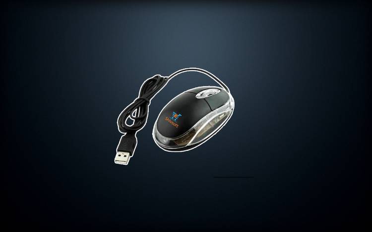 Shivsoft 3D Optical wired USB Mouse in Black Model-4910 Wired Optical Mouse