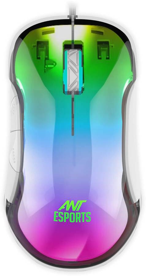 Ant Esports GM610 7D Crystal Full RGB, Instant 825 Chip, 7 Adjustable DPI Up to 12800 Wired Optical  Gaming Mouse