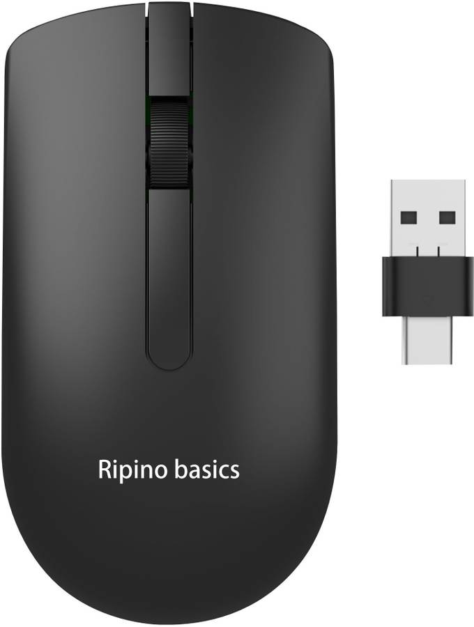 Ripino basics Wireless Mouse with 2.4GHz Wireless connectivity, 10 m Range, Optical Tracking Wireless Optical  Gaming Mouse