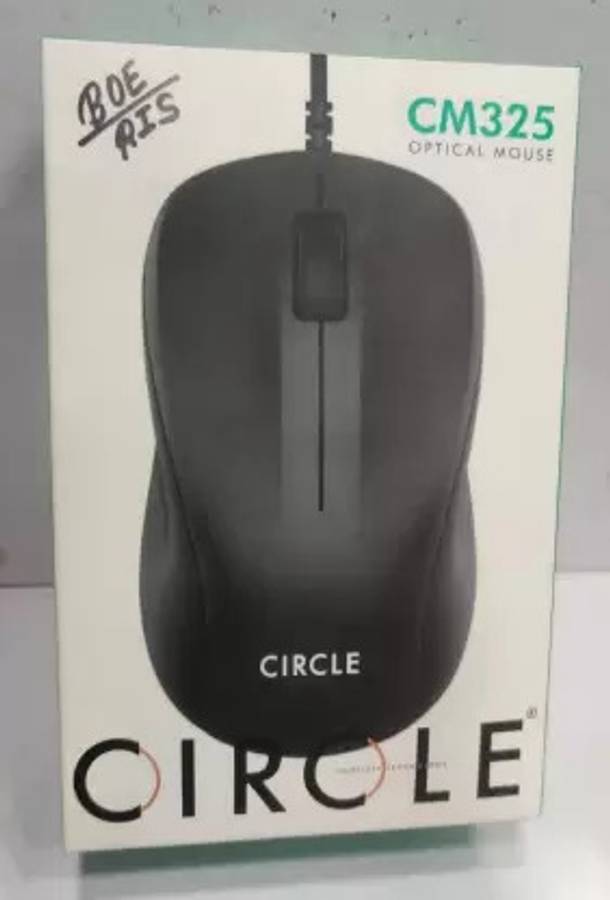 Circle CM325 Wired Optical Mouse (USB 2.0, Black) Wired Optical  Gaming Mouse