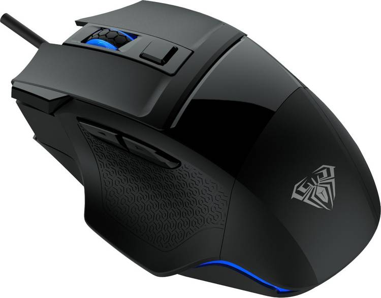 Aula S12 / Ergonomic Design,4800 DPI, 7 buttons (Rapid Fire) with Software, LED Wired Optical  Gaming Mouse