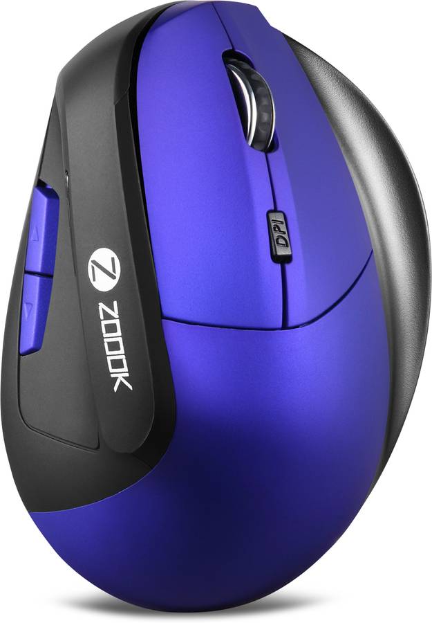 Zoook Infinite Vertical Mouse,6 Buttons,Ergonomic High Precision Sensor, Auto Turn Off Wireless Optical Mouse