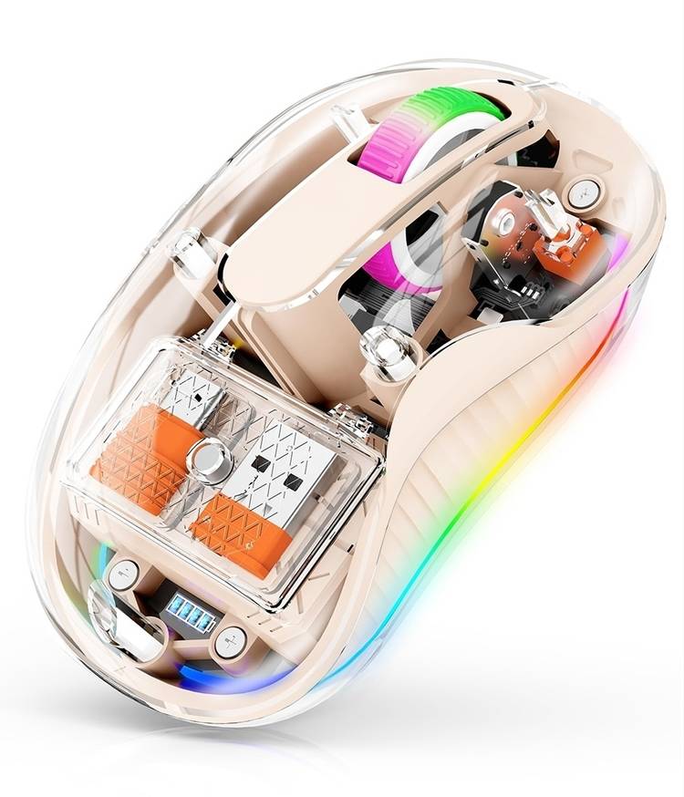 Zorbes Wireless Mouse Transparent Rechargeable Bluetooth Mouse Gaming Mouse Wireless Touch  Gaming Mouse  with Bluetooth